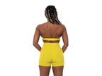 Womens open back sports bran in Yellow