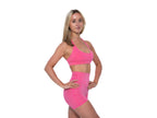 Women's open back sports bran in Pink