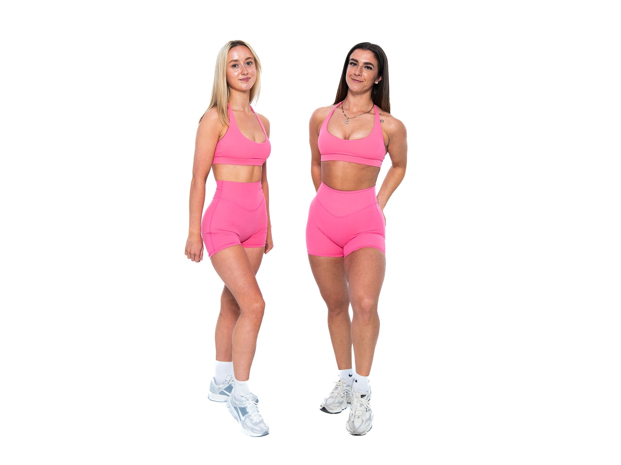 Women's open back sports bran in Pink