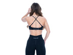 Women's crossover sports bra in Black