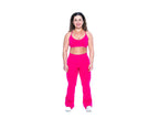 Women's adjustable crossover sports bra in Pink