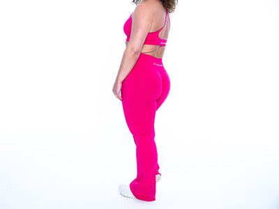 Women's Flared Leggings in Pink