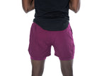 Mens gym shorts in Burgundy