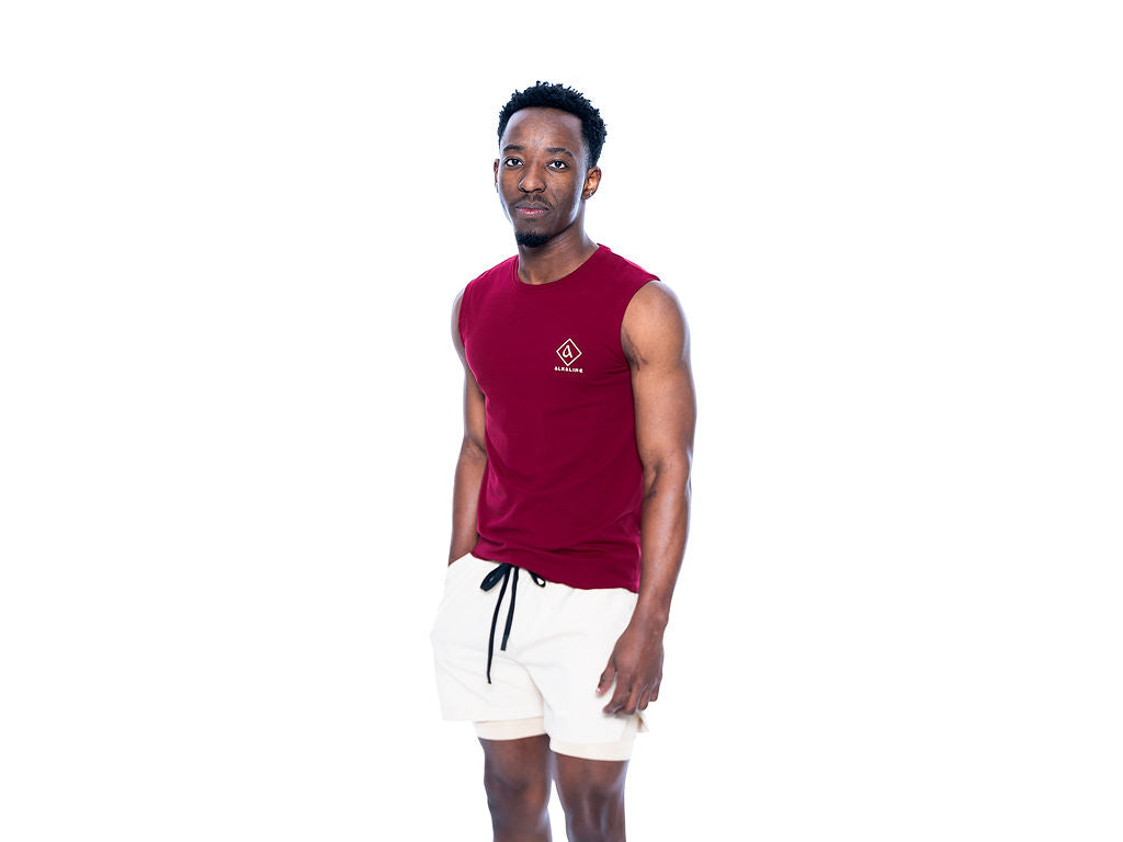 Mens tank top in Burgundy