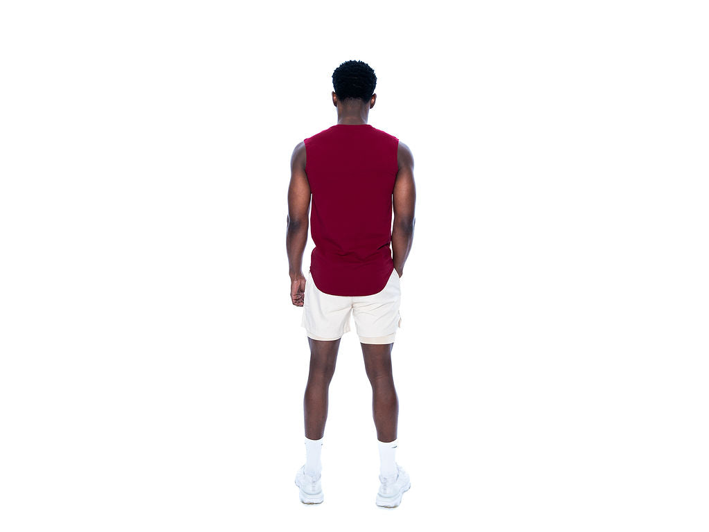 Mens tank top in Burgundy