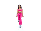 Women's adjustable crossover sports bra in Pink