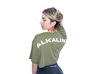 Women's oversized cropped top in Green